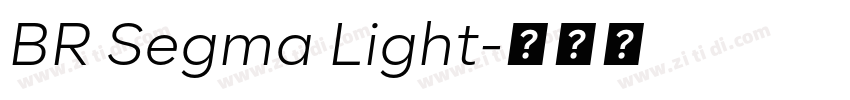 BR Segma Light字体转换